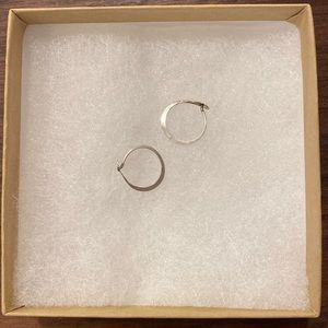 Melissa Joy Manning hand-forged sterling hoops (small) 3/4” in diameter)